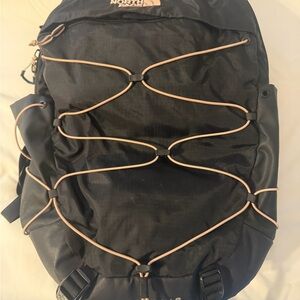 The North Face Black and Tan Backpack